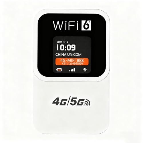 Portable WiFi Router 4G LTE Mobile WiFi Hotspot MiFi Device with SIM Card Slot Pocket WiFi Travel Router 3000mAh 150Mbps Connect Up to 10 Devices for Travel Caravan & Remote Work