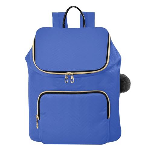 Sac à dos bleu céruléen antivol femme pour voyager l'esprit tranquille avec style