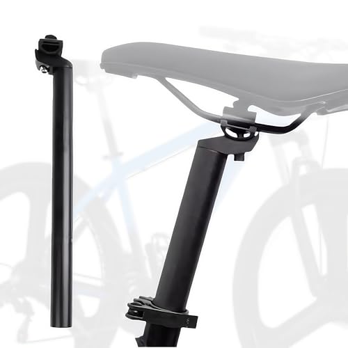 自転車ドロッ シートポスト アルミ パーシート長さ350mm ダブルトラック角度調整可能超軽量簡単なインストール固定クリップで調整可能、自転車シートポスト交換用 ロード&マウンテンバイク MTB MTN BMX(ブラック,30.9*350mm)