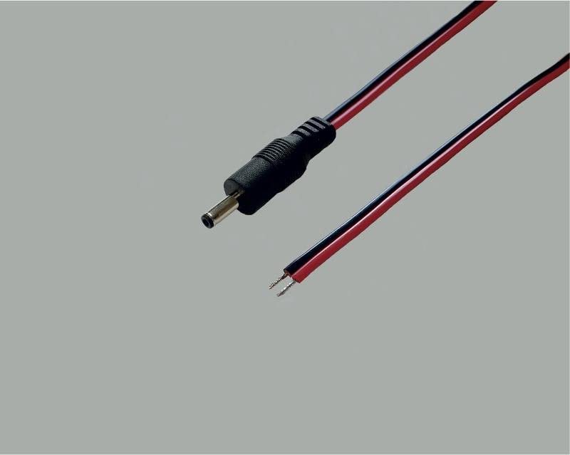 Cable de alimentación DC BKL Electronic de 2 m con conector macho y puntas peladas de baja tensión 3