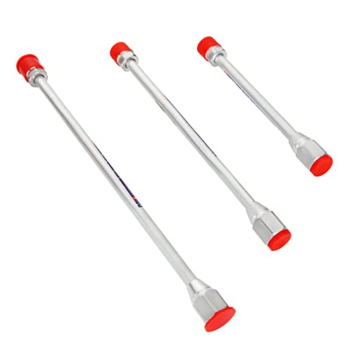 JMIATRY 3 Packs Airless Paint Sprayer Extension, 3 Size Paint Sprayer Extension Wand with Red Guard, Paints Sprayers Extensions Pole for Airless Sprayers (8 inch / 12 inch / 15 inch)