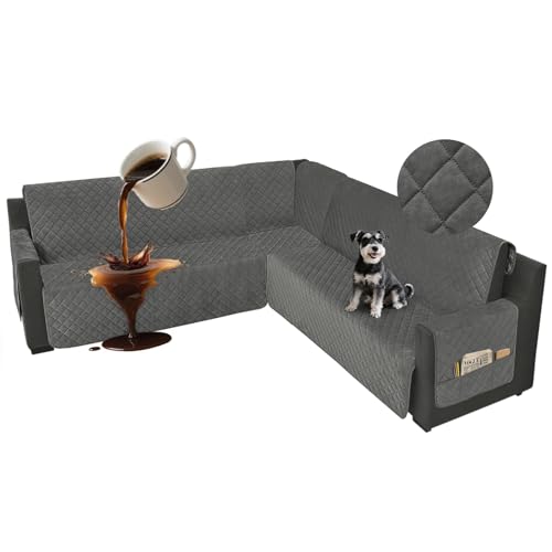 ROFASVCO Velvet L Shape Couch Cover