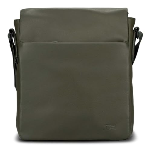 Bolso bandolera JOST elegante modelo Tromsoe Crossover verde oliva con portanotebook