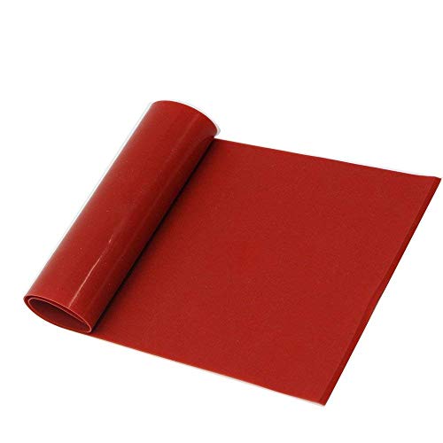 Silicone Rubber Gasket Sheeting, High Temperature No Backing Solid Red 12x12x1/8 inch
