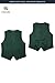HISDERN Mens Suit Vest Formal Business Forest Green Vest for Men Dress Vests Solid Color Cyan Tuxedo Waistcoat for Wedding Party Date Holiday Banquet
