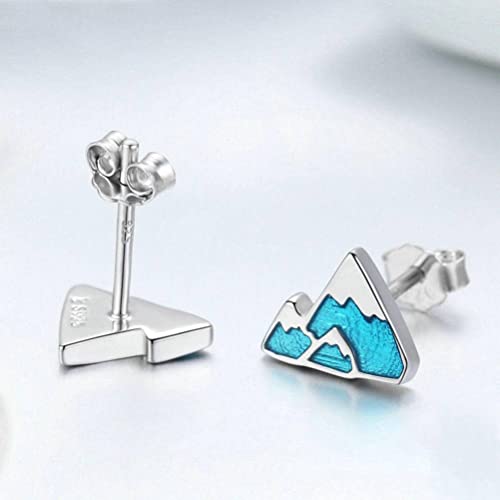 Boucles d'oreilles S925 bleu iceberg le cadeau de tempérament pour elle - 4