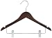 Only Hangers Junior Wood Suit Hangers Walnut Finish Box of 25