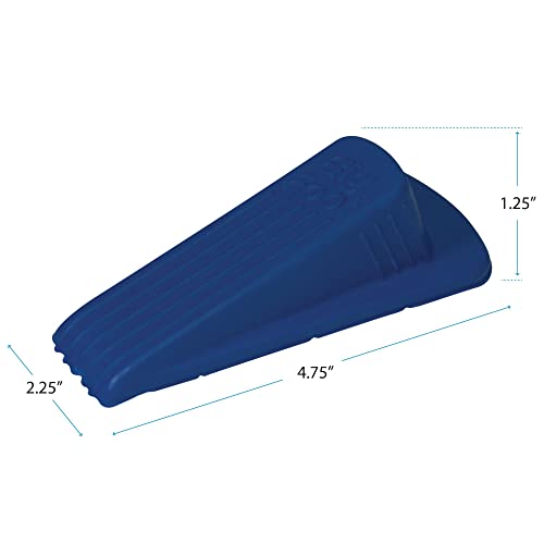 Master Manufacturing Big Foot Colorstop Floor Doorstop Wedge, Heavy Duty Non-Slip Large Rubber Door Stopper, Match Carpet Or Floor Color, Made In The Usa, Blue #TOP1