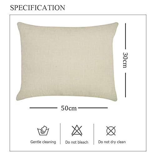 Housses de coussin 30x50 cm motif pied-de-poule bleu ciel deco salon chic - 7