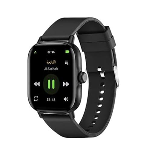 Merlin Faith Sync Quran Smart Watch,Muslim Watch Prayer time reminder, Blood Pressure & Sleep Monitor with 20+ Sports Mode,2 Extra Straps