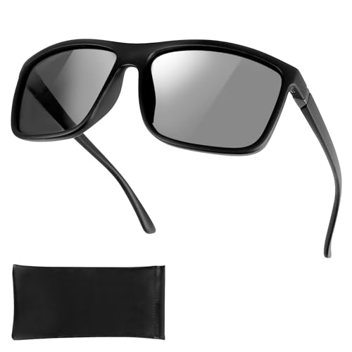 smtfcty Polarisierte Sonnenbrille Herren/Damen,Vintage Elegant Brillengestell Klassisch, HD-Pilotobjektive Outdoor Sportarten,Golf, Fahren,Angeln,Reisebrille Mode Sonnenbrille Mit Aufbewahrungstasche