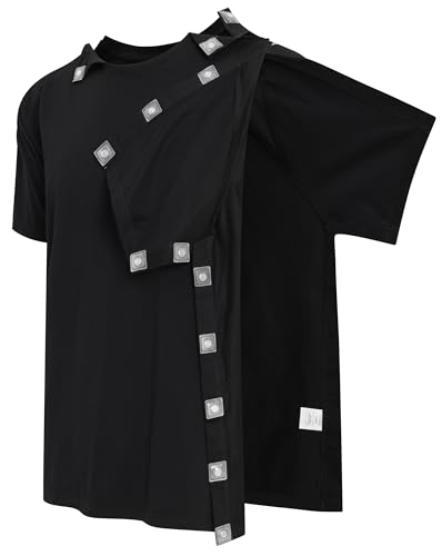 Post Shoulder Surgery Recovery Shirt with Magnetic Buttons for Women Crew Neck Tear Away Shirts for Shoulder Surgery for Men2