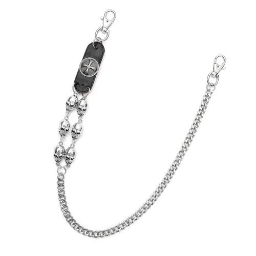 Psdndeww Outsider Rock Cadena De Cinturón De Calavera De Metal Que Resalta Adicional Modificable Para Todos Los Días De Lo Contrario Trajes De Festival Decoración De Cinturón De Hierro Mezclado
