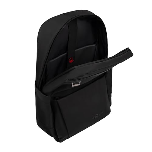 Image of F Gear Berlin Black 21L Premium Soft Touch Laptop Backpack | Fits 17 inch Laptop | Lightweight with Tablet Sleeve, 1 spacious compartment, 2 Pockets & Luggage Strap | Water-Resistant | Office & College