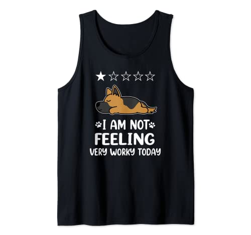 German Shepherd Dog Sleep I Am Not Feeling Funny Puppy Dogs Camiseta sin Mangas