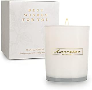 Candles Gifts for Women, High-End Glass 5.6 oz Soy Wax Candle Set Gift for Her, for Anniversary, Valentine's Day, Mother's Day, Birthday