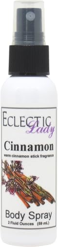 Eclectic Lady Cinnamon Body Spray, 8 ounces, Body Mist for Women with Clean, Light & Gentle Fragrance, Cologne with Soft, Subtle Aroma For Daily Use
