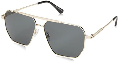Foster Grant Styles for Y.O.U. Dubai Aviator Sunglasses For Men, Shiny Gold, Lens Width: 61 mm