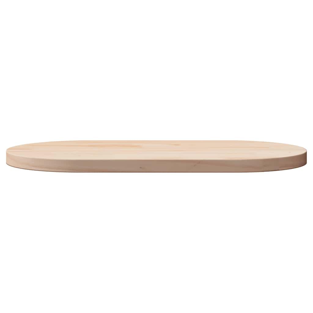 Genérico Tablero de Mesa Ovalado de Madera Maciza de Pino 80x40x2,5 cm,Mobiliario,Accesorios para mesas,Tableros para mesas,824350