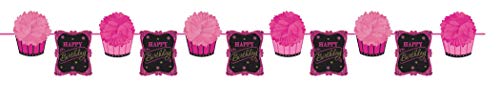 Guirlande de cupcake en peluche amscan 10132705 finie la déco en carton jetable