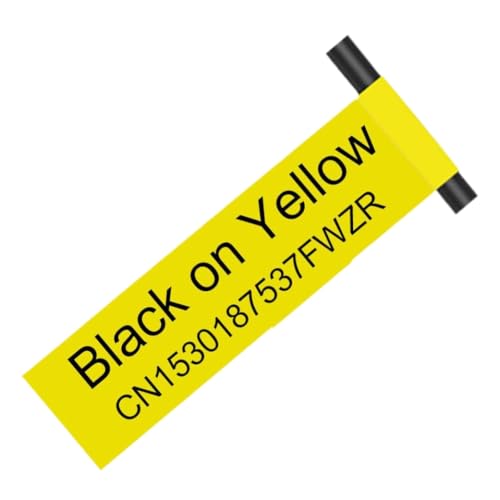 Ruban TZe-FX noir sur jaune ultra-flexible qui ne se décolle pas sur les fils