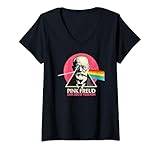Womens Pink Freud Dark Side of Your Mom - Hilarious Psychoanalytic V-Neck T-Shirt