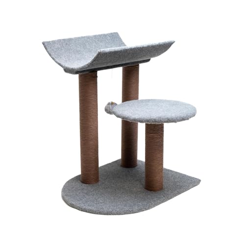Aqpet Tiragraffi 58 Cm In Corda Di Sisal Con Doppia Piattaforma Per Il Riposino E Il Divertimento Del Tuo Gatto