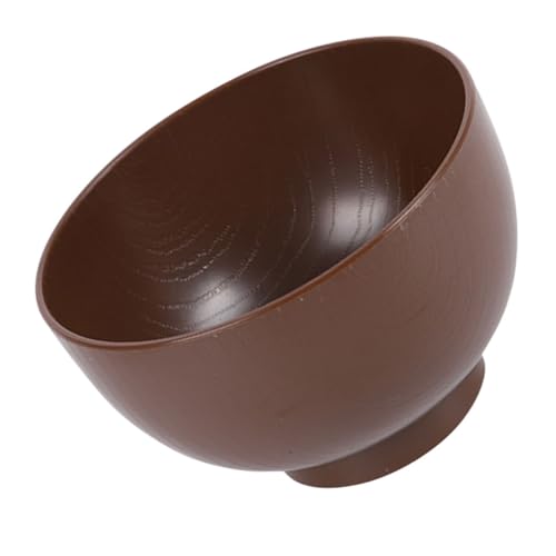 BIUDECO Tazón de Sopa Japonés Reutilizable Diseño Tradicional Madera Café Unbreakable para Ramen Fideos Arroz Cuenco Pequeño Seguro Afilados para Reuniones Familiares
