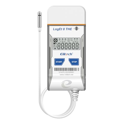 Image of Elitech USB Temperature Humidity Data Logger Reusable Temperature Recorder High Accuracy External Temperature Humidity Sensor, Auto PDF Report USB Port 16000 Points LogEt8THE, -40~85℃, 0~100% RH