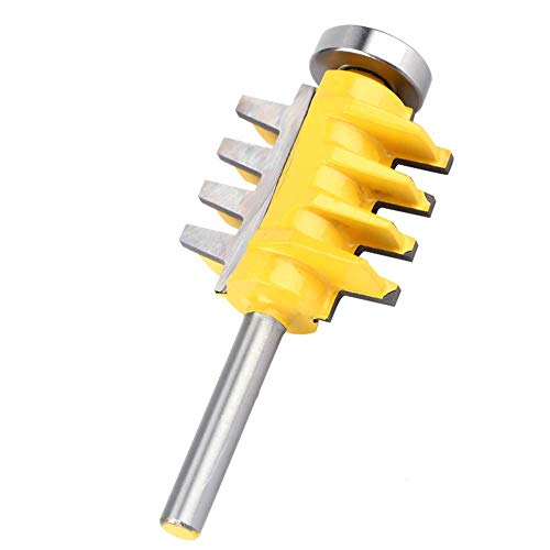 Conjunto de brocas de roteador, fresa de junta de dedo, haste de 0,63 cm totalmente fechada, rolamen