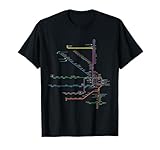 Chicago T-shirt l Map CTA Elevated L Train Metro Transit Tee T-Shirt