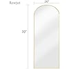 Amazon.com: Rowjut Full Length Mirror Arched Floor Length Mirrors, 71 ...