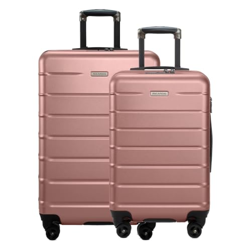 Image of Ricardo Beverly Hills Cambria Hardside Luggage | Stylish Suitcase with Wheels for Effortless Travel, Expandable and Secure TSA-Locked Packing, 2-Piece Set (20 inch, 24 inch) Rose Champagne