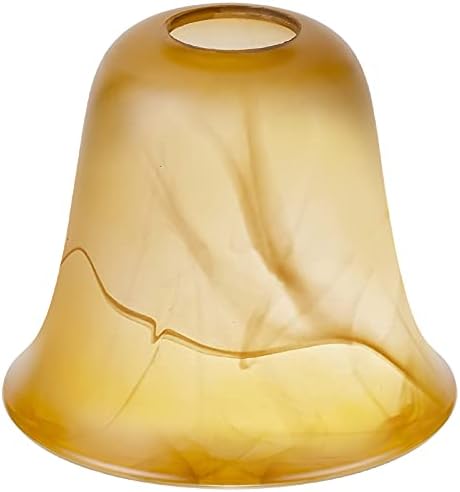 RORIANO Cracks Amber Glass Shade, Lighting Fixture Accessory Lampshade Glass Replacement with 1-5/8-inch Opening Fitter