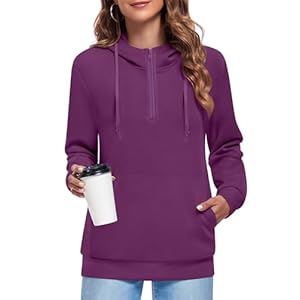Bestbee Women’s Zip-Up Hoodie Long Sleeve Sweatshirts Thin Lightweight Jacket Casual Tops with Pockets