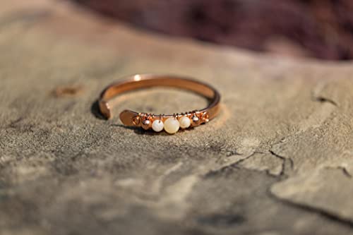 Ezina Designs - Handmade Wire Wrapped Antique Copper Amber Healing And Wellness Bracelet #TOP3