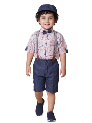 Image of AJ DEZINES Kids Clothing Shirt Short Set For Boys