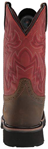 Wolverine Men's Rancher Met-Guard Industrial Shoe, Brown/Red, M 08.5, Medium #TOP2