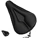 PERSPICAX Housse de Selle Vélo en Gel - Confortable et Ergonomique - Facile à Mettre - Couvre Selle Antidérapant - Stable - Bonus : Housse Imperméable - Housse Siège Vélo - Ajustable - sur Selle Vélo
