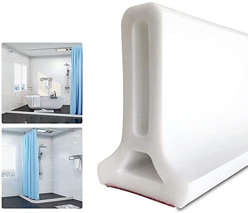 VanPengNew Collapsible Threshold Water Dam Barrier Bathroom Collapsible Retaining Strip Dry and Wet Separation Collapsible Shower Threshold for Bathroom Kitchen and More (78 inch)
