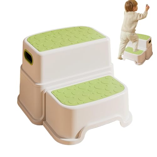 Tabouret pour enfant double couche antidérapant avec structure portable légère