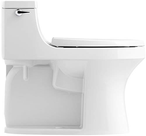Kohler K-5172-96 San Souci Comfort Height Compact Elongated 1.28 Gpf Toilet With Aquapiston Flushing Technology And Left-Hand Trip Lever, Biscuit, 1-Piece #TOP2