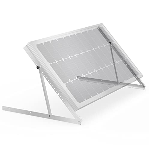 Image of BougeRV 41in Solar Panel Tilt Mount Brackets One-Step with Foldable Tilt Legs, U-Shaped Design Adjustable Mounting Brackets Kits Support Up to 100 200 300 Watt Solar Panel for Roof, RV, and Off-Grid