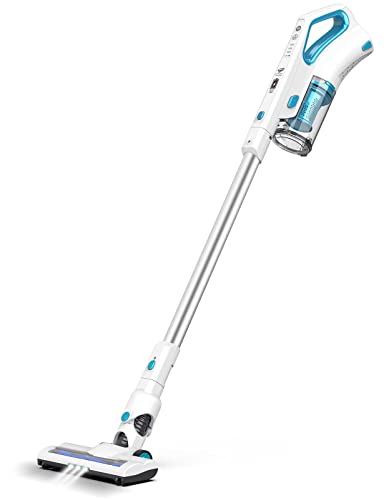 掃除機 コードレス 23000PA 超軽量1.17KG 40分長時間稼働 静音掃除機 ワンタッチゴミ捨て コードレス掃除機 LEDライト付き モーターヘッド搭載 サイクロン掃除機 4WAY 多重濾過 着脫式バッテリー フロア/カーペット/カーテン/ソファ/車に適用サイクロン掃除機 スティッククリーナー ホワイト BVILY