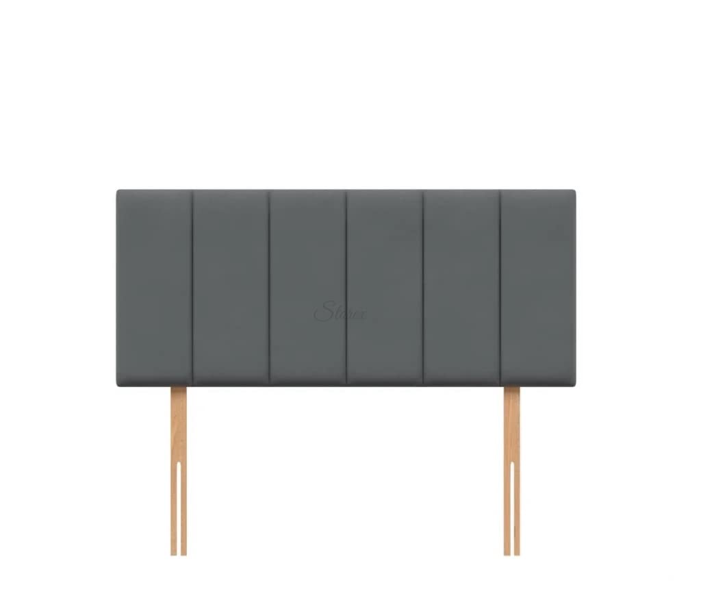STOREX Plush Fabric Padded Lined Headboard For Devan Bed Bedroom Furniture Size 2Ft 6Inch/ 3Ft/ 4Ft/ 4Ft 6Inch/ 5Ft /6Ft -20 Inch Height 20inch (Charcoal, 20inch Height 3Ft Single) โ image 1