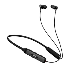 pTron Newly Launched Tangent Evolve with 34Hrs Playtime, HD Mic, Pristine Sound, Bluetooth V5.3 with Dual-Device Pairing Wireless in Ear Neckband, Voice Assistant, Type-C Fast Charging & IPX4 (Black)