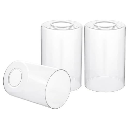 PH PandaHall 3 Stück Klarglas Lampenschirm Glasbefestigungskugelschirme Lichtabdeckung 44mm Monteuröffnung Für Sockelfassung Beleuchtungsvorrichtung 8.9x14cm