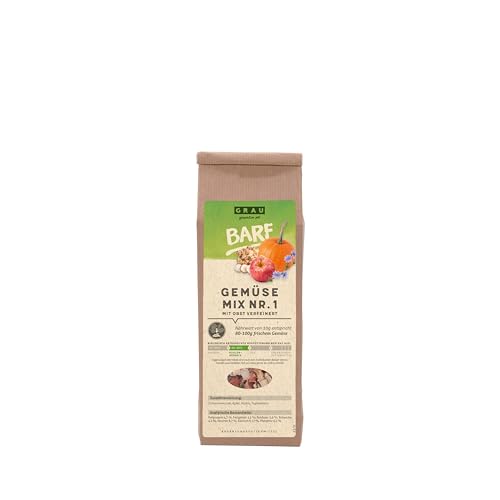 GRAU – das Original – Trockengemüsemischung mit Obst zum BARFen für Hunde - Mischung Nr. 1', 1er Pack (1 x 150 g), Ergänzungsfuttermittel für Hunde