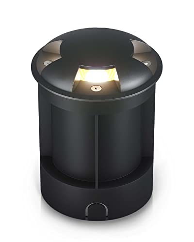 lambado® Bodeneinbaustrahler aussen - Wasserfest & Befahrbar mit IP67 Schutzklasse - Bodenstrahler außen mit blendfreiem & indirektem Lichtaustritt