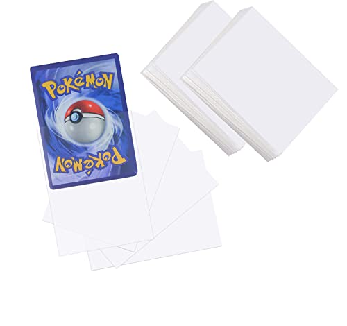 Moocuca 200Pcs Sleeves Protèges Cartes 66 * 91mm, Pochettes Standard Card Sleeves pour Carte Magic, Pokemon, Star Wars, Yugioh(Transparent) (200 pièces Non Scellé) Cover